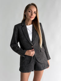 Moteriškas švarkas su vilna KARI Ruda