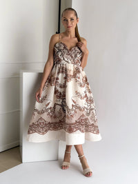 Moteriška proginė suknelė PIXIE Kreminė