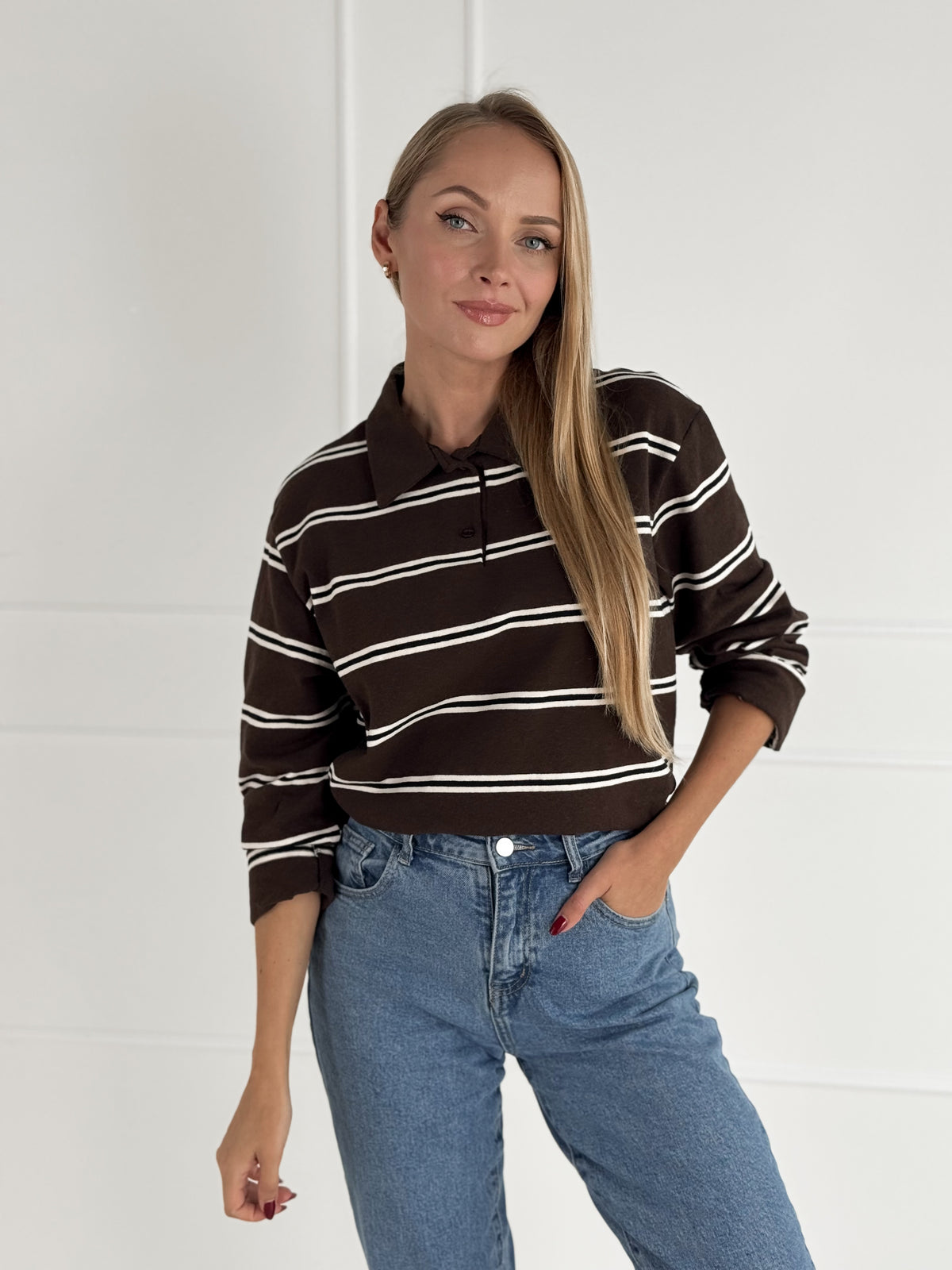 Moteriška itališka medvilninė palaidinė CLAUDIO Ruda