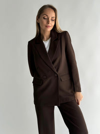 Moteriškas klasikinis švarkas CAMEROON Ruda