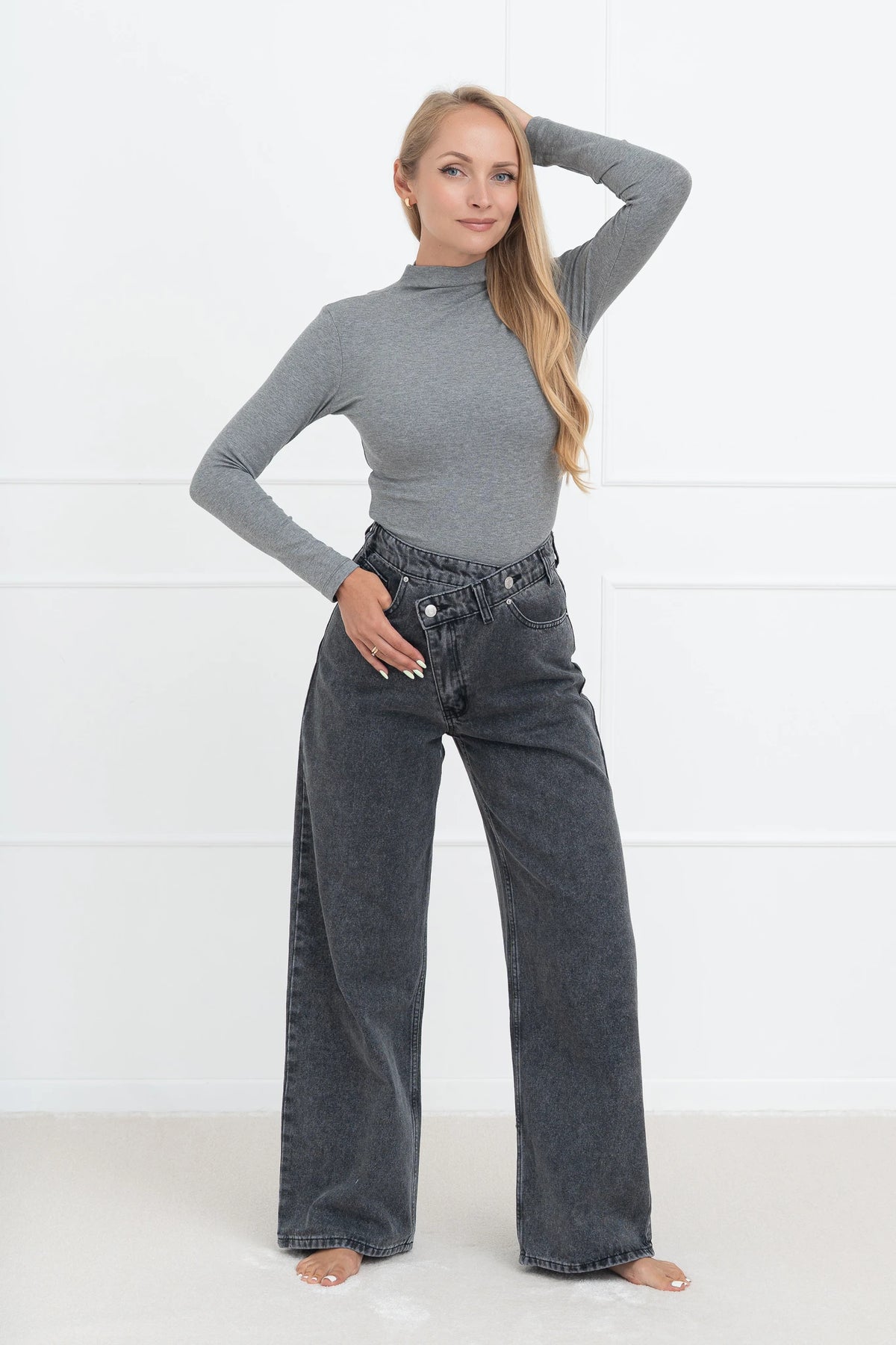 Moteriška medvilninė palaidinė JIMMY Pilka