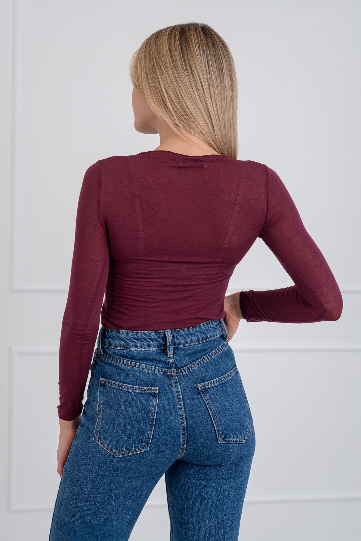 Moteriška itališka palaidinė su kašmyru FRAZIER Bordo