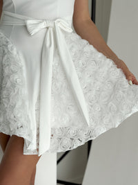 Moteriška itališka proginė suknelė DIODORA Balta