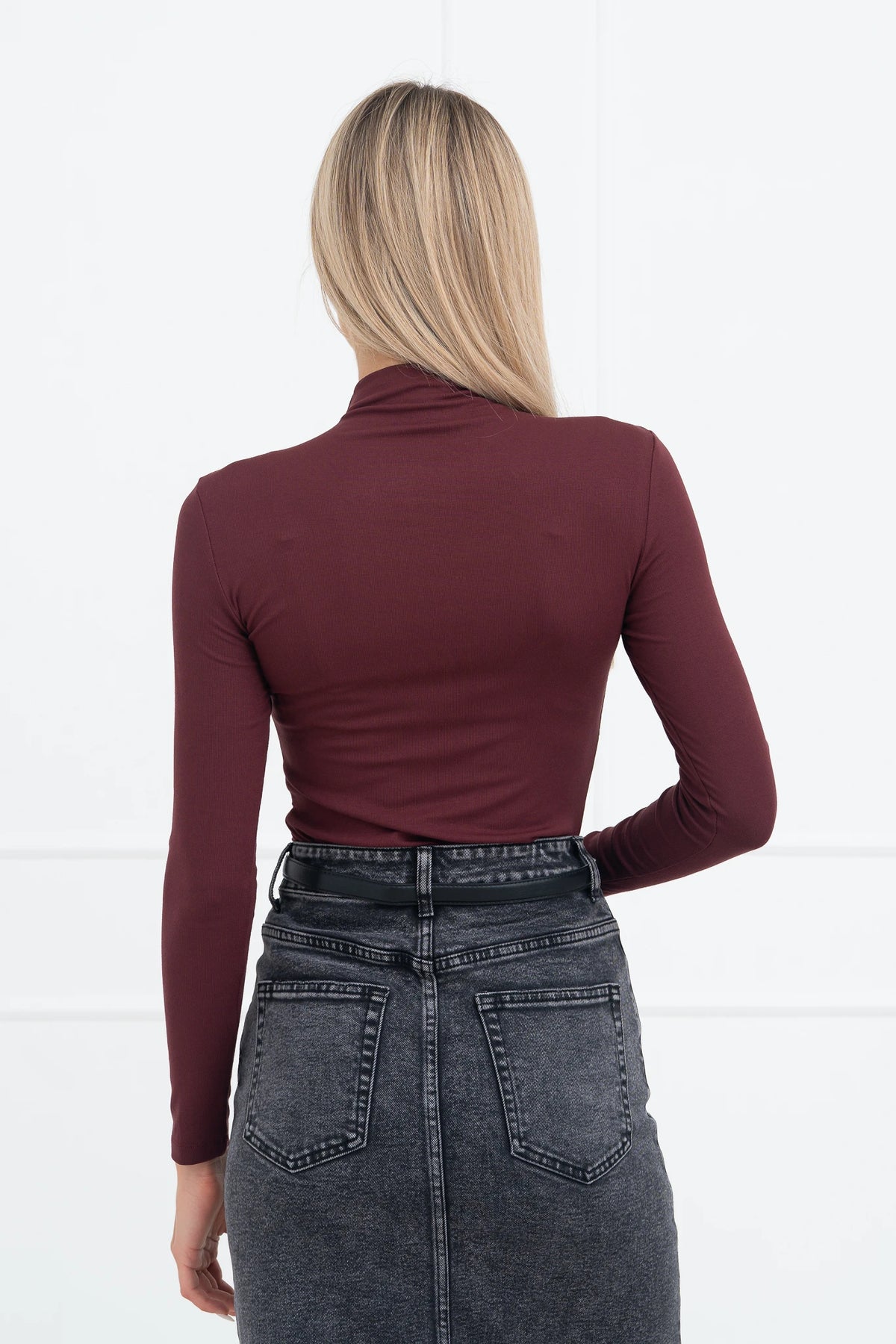 Moteriška medvilninė palaidinė JIMMY Bordo