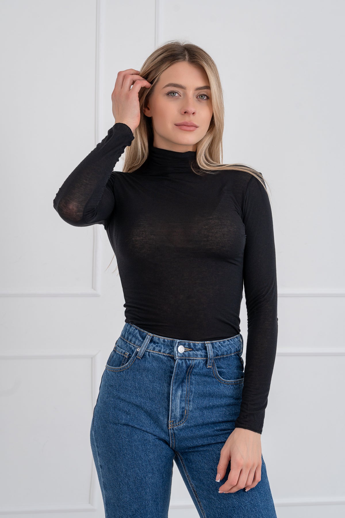 Moteriška itališka palaidinė su kašmyru SANDERS Juoda