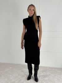 Moteriška itališka ilga suknelė MANAMA Juoda