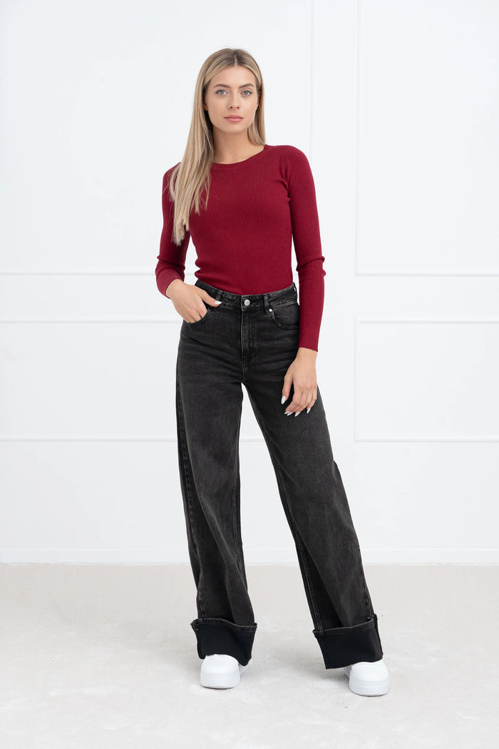 Moteriškas megztinis TALLAN Bordo