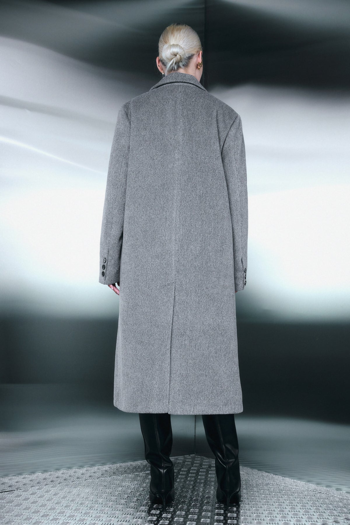 Moteriškas ilgas paltas MIGUEL Pilka