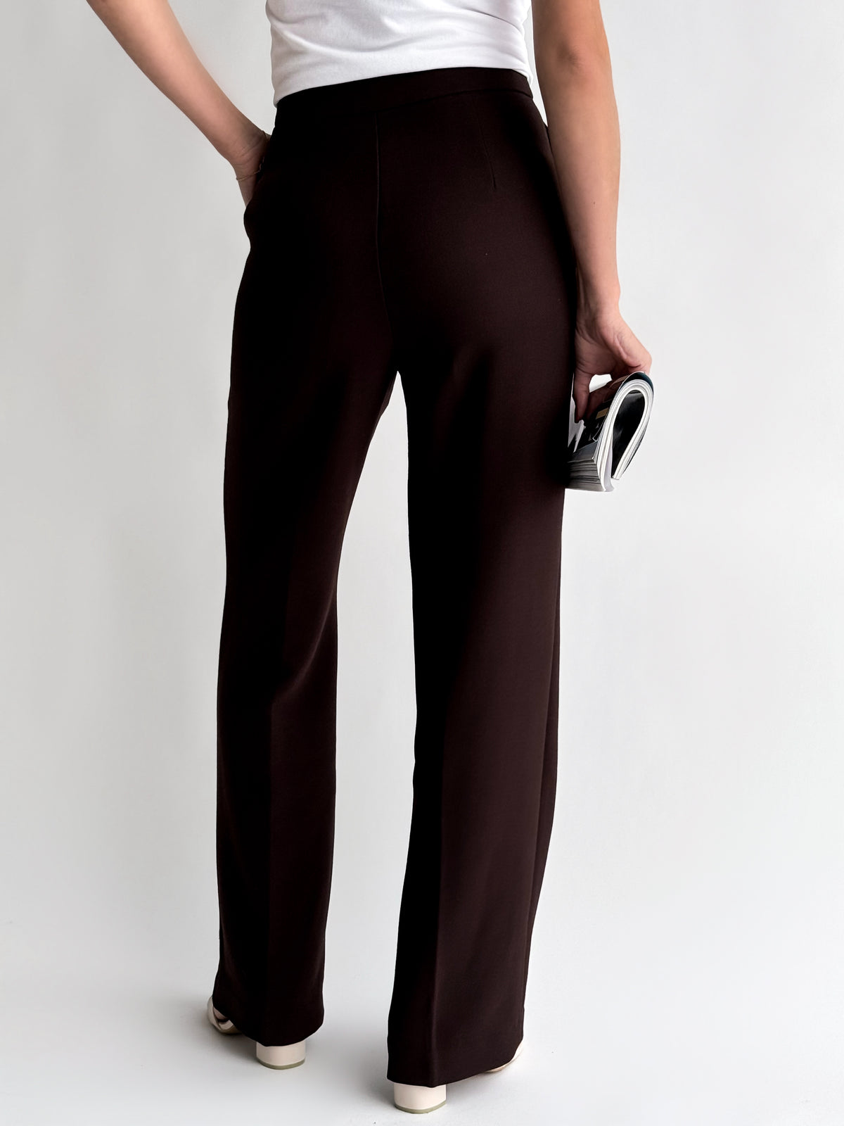 Moteriškos plačios klasikinės kelnės BALLARAT Ruda