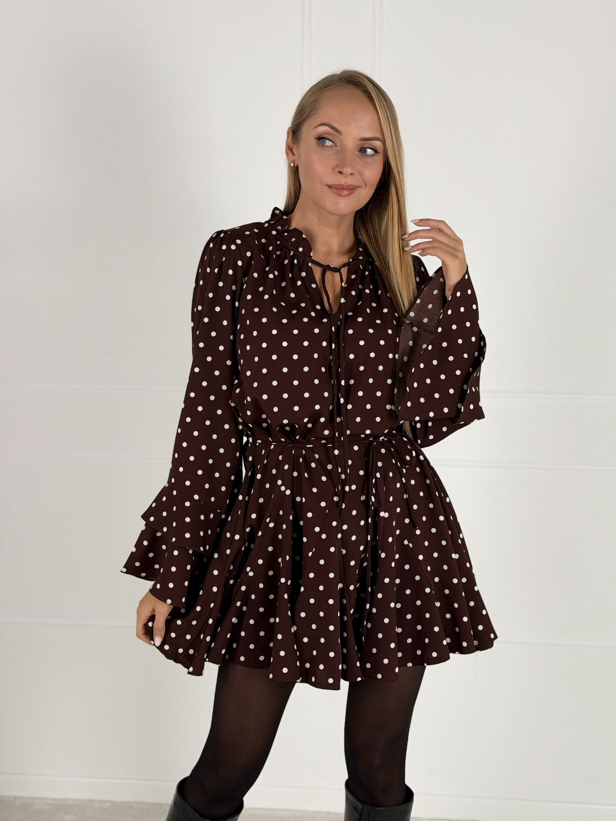 Moteriška taškuota suknelė MARGARITA Ruda