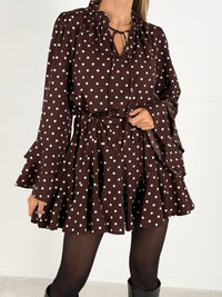 Moteriška taškuota suknelė MARGARITA Ruda