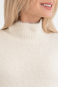 Moteriškas megztinis su vilna MELANIA Balta