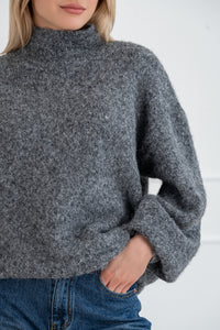 Moteriškas megztinis su vilna MELANIA Pilka