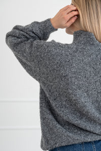 Moteriškas megztinis su vilna MELANIA Pilka