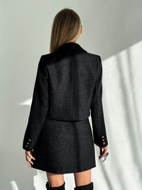 Moteriškas tvido švarkas ARIZONA Juoda