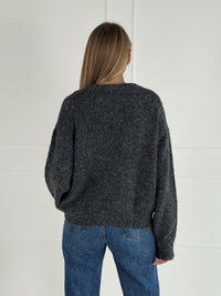 Moteriškas šiltas megztinis su vilna MANNU Pilka