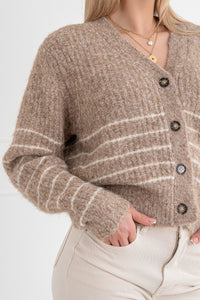 Moteriškas susagstomas megztinis su vilna BIJOU Ruda