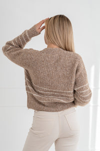 Moteriškas susagstomas megztinis su vilna BIJOU Ruda