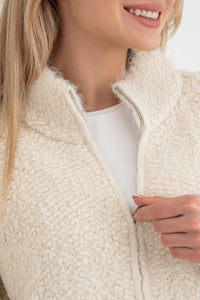 Moteriškas megztinis su vilna CLEO Balta