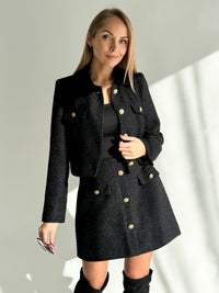 Moteriškas tvido švarkas ARIZONA Juoda