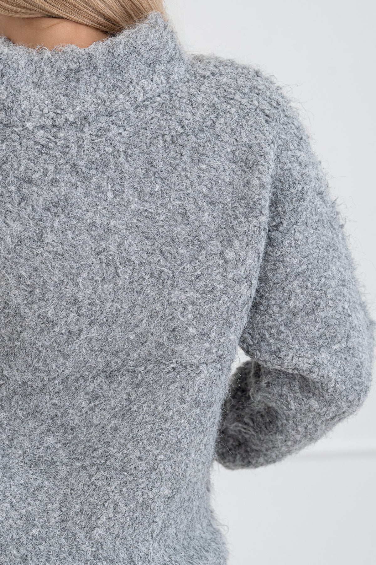Moteriškas megztinis su vilna CLEO Pilka