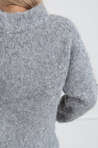Moteriškas megztinis su vilna CLEO Pilka