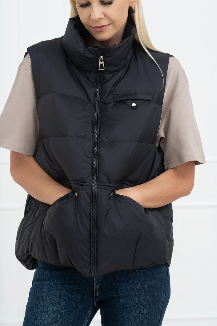 Moteriška liemenė su natūralių pūkų užpildu HARLAN Juoda