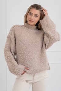 Moteriškas šiltas megztinis ELYA Kreminė