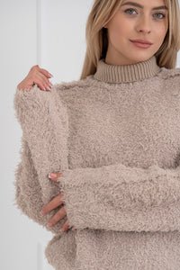 Moteriškas šiltas megztinis ELYA Kreminė