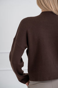Moteriškas viskozės megztinis FREDDY Tamsiai ruda