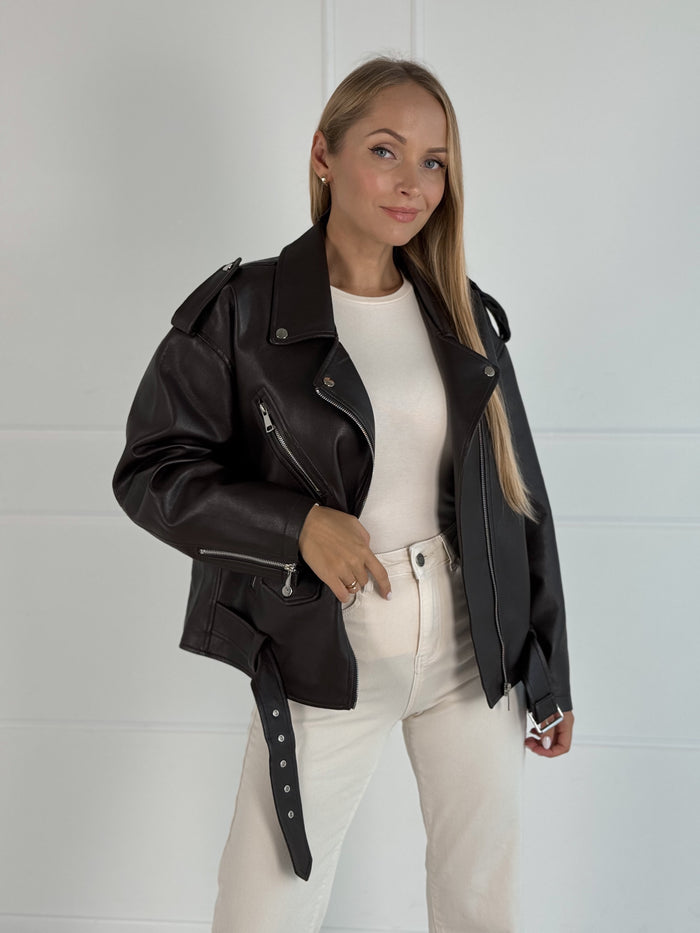 Moteriškas eko odos švarkas OLSON Ruda