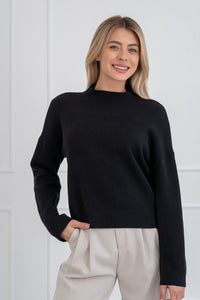Moteriškas viskozės megztinis FREDDY Juoda