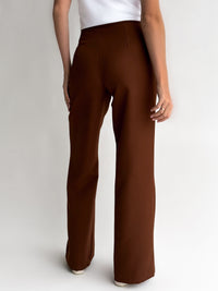 Moteriškos plačios itališkos kelnės OREN Ruda