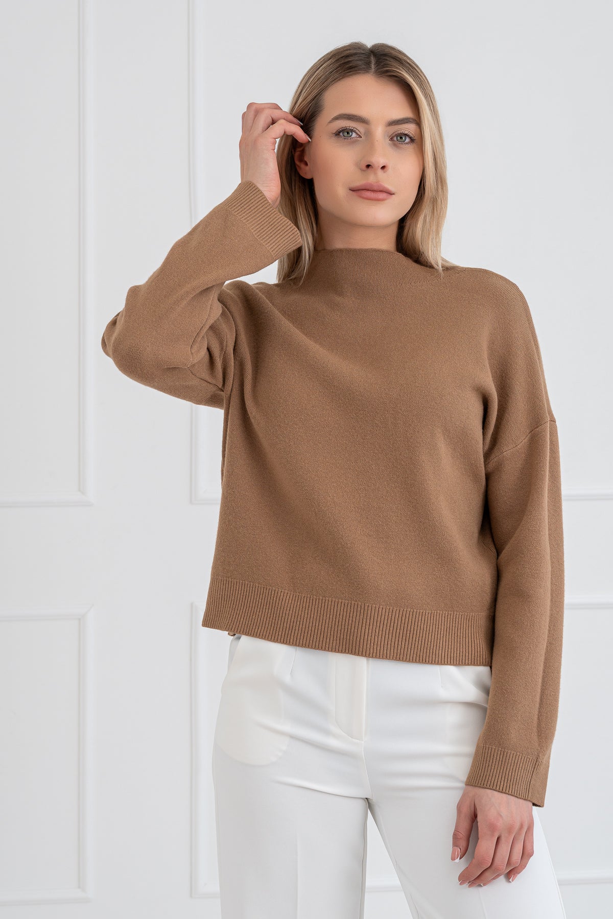 Moteriškas viskozės megztinis FREDDY Ruda