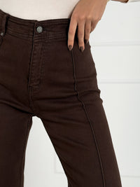 WIDE LEG modelio moteriški džinsai TONALLI Ruda