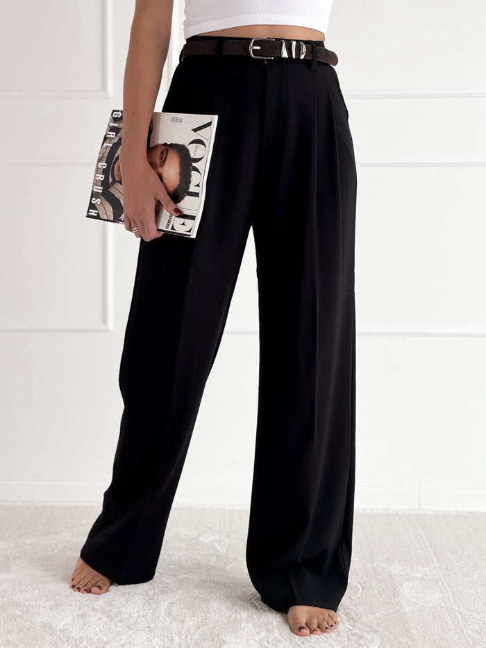 Moteriškos klasikinės kelnės THEODOSIA Juoda