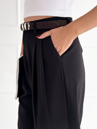 Moteriškos klasikinės kelnės THEODOSIA Juoda