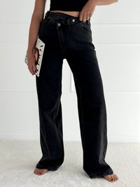 DAD FIT FULL LENGTH modelio moteriški džinsai DART Juoda