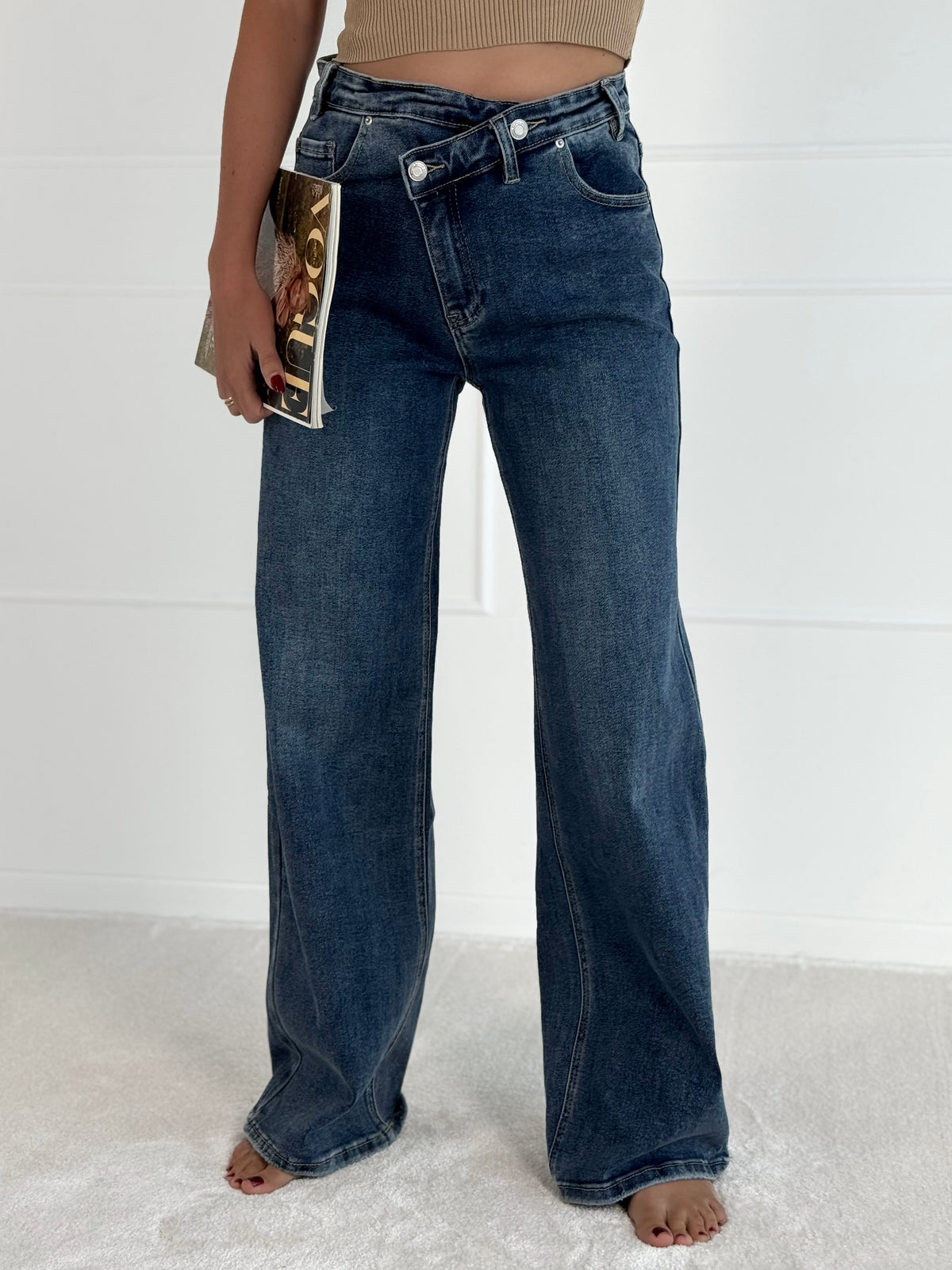 DAD FIT FULL LENGTH modelio moteriški džinsai DART Mėlyna