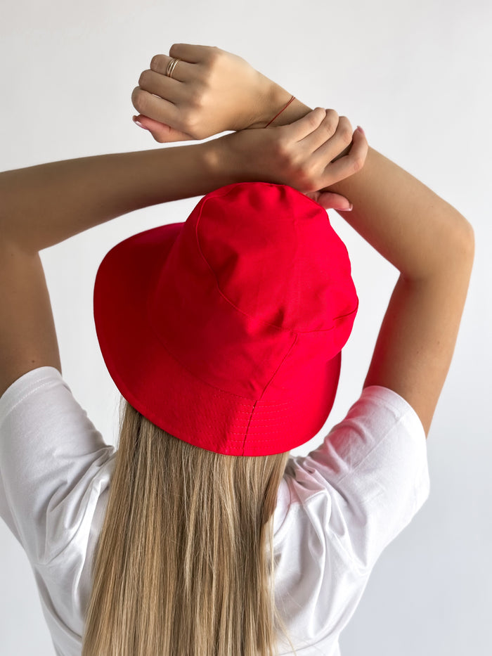 Moteriška kepurė BUCKET Raudona