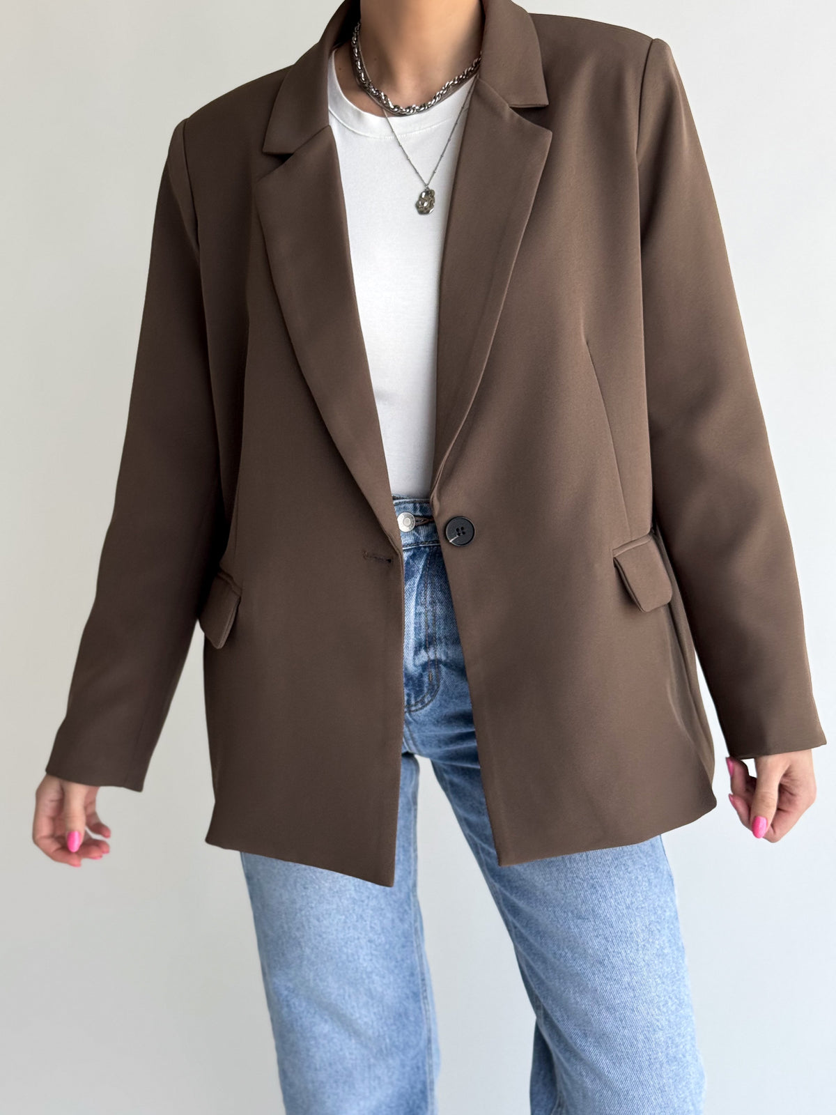 Moteriškas klasikinis švarkas FRANCES Ruda