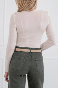 Moteriška itališka palaidinė su kašmyru SANDERS Balta