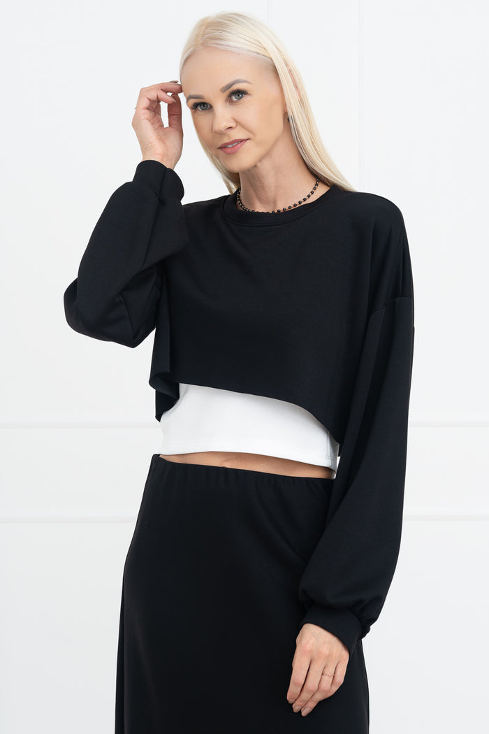 Moteriškas itališkas dviejų dalių kostiumėlis FRISCO Juoda