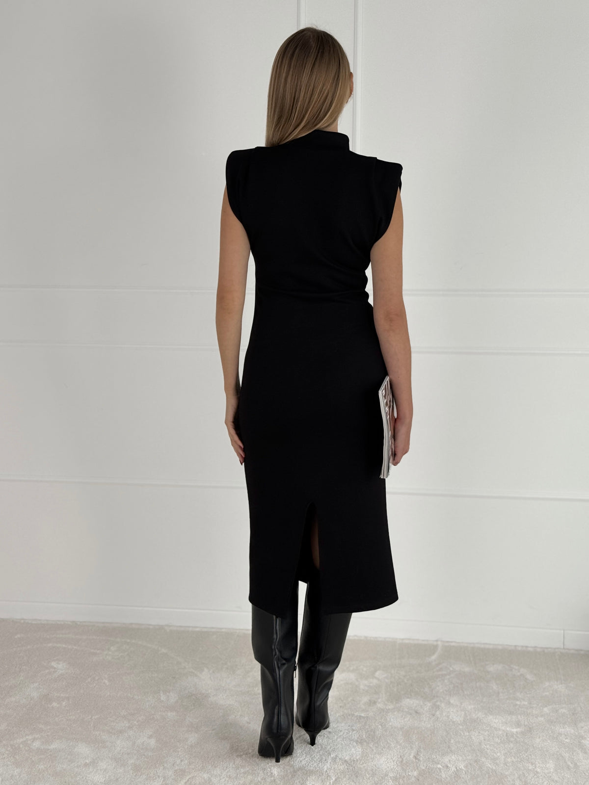 Moteriška itališka ilga suknelė MANAMA Juoda