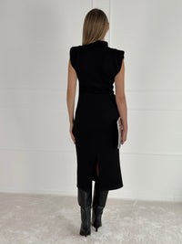 Moteriška itališka ilga suknelė MANAMA Juoda