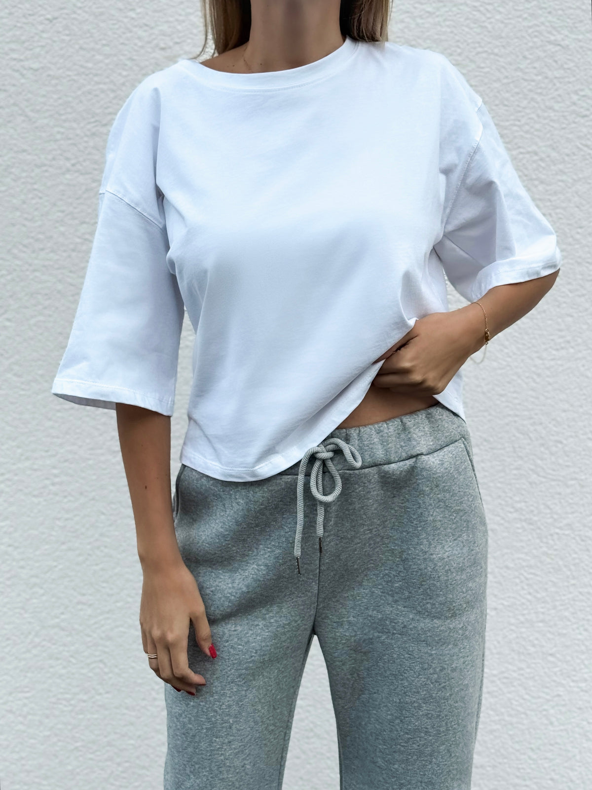 Moteriški medvilniniai marškinėliai NOEMI Balta