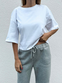 Moteriški medvilniniai marškinėliai NOEMI Balta