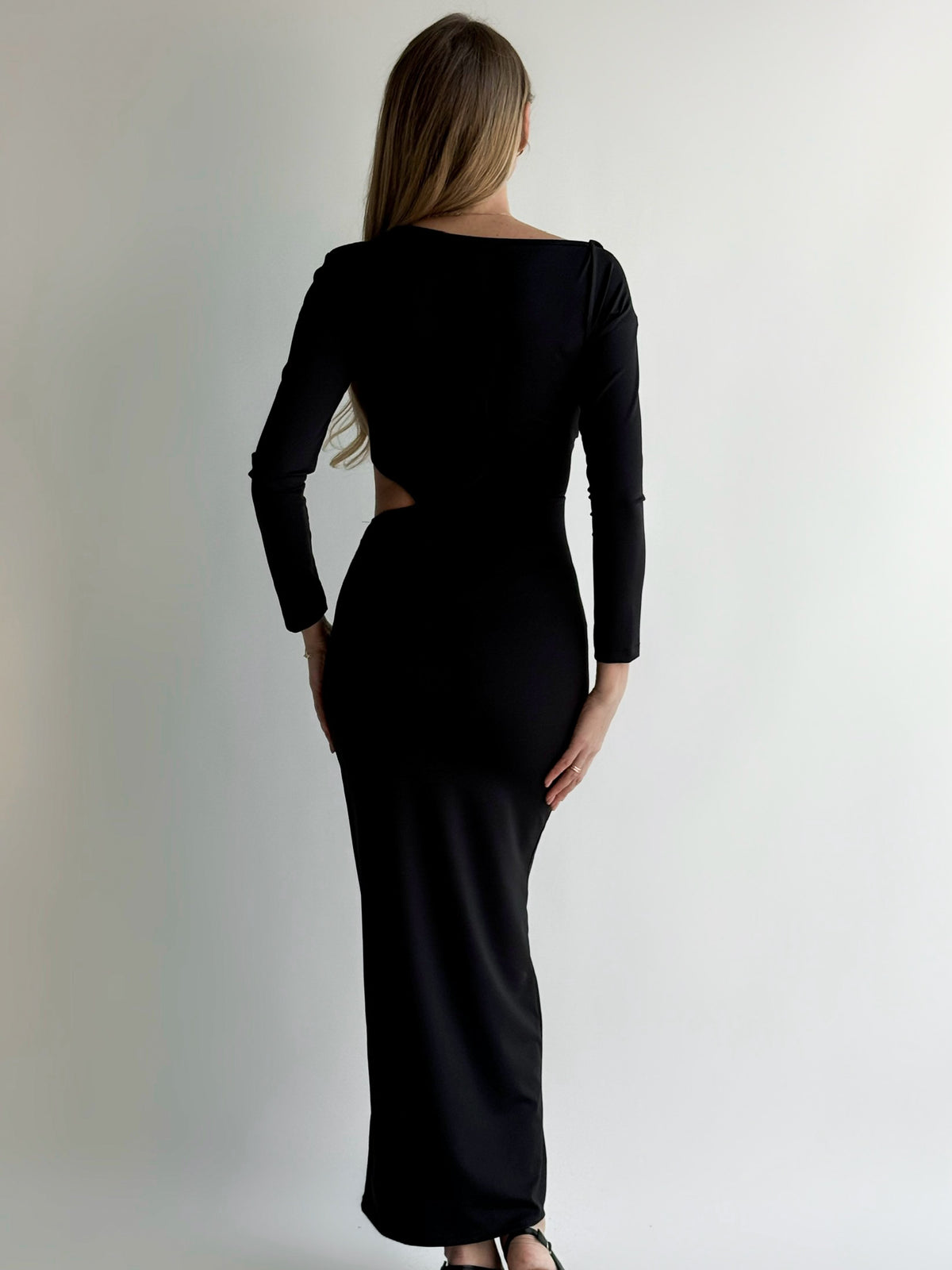 Moteriška itališka proginė suknelė LINETTE Juoda