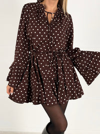 Moteriška taškuota suknelė MARGARITA Ruda