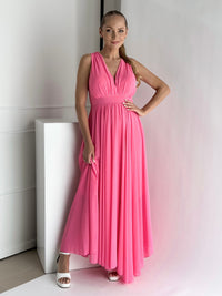 Moteriška ilga proginė suknelė FERRARA Rožinė